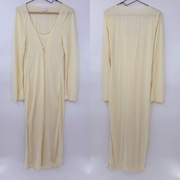 Song Of Style Womens Jovi Maxi Midi Lace Up Dress L - Picture 2 of 9